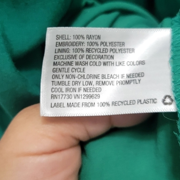 Knox Rose Green Summer Dress Size M V-Neck Knee Length - Picture 7 of 10